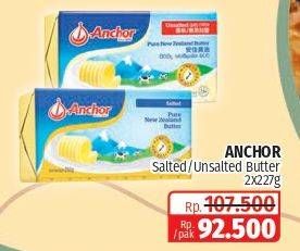 Promo Harga ANCHOR Butter Unsalted, Salted 227 gr - Lotte Grosir