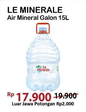 Promo Harga Le Minerale Air Mineral 15 ltr - Alfamart