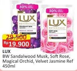 Promo Harga LUX Body Wash Sandal Wood Musk, Soft Rose, Magical Orchid, Velvet Jasmine 450 ml - Alfamart