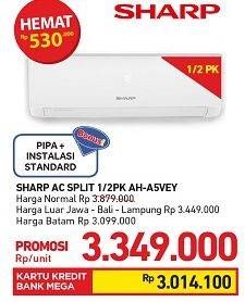 Promo Harga SHARP AH-A5VEY | AC 1/2PK  - Carrefour