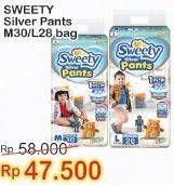 Promo Harga Sweety Silver Pants L28, M30 28 pcs - Indomaret