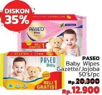 Promo Harga PASEO Baby Wipes Gazette, Jojoba 50 pcs - LotteMart
