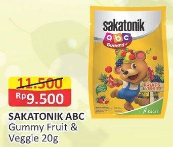 Promo Harga SAKATONIK ABC Vitamin Gummy Fruit Veggies 20 gr - Alfamart