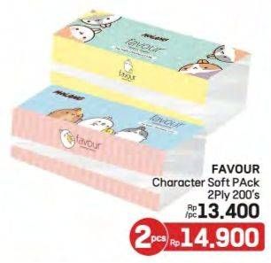 Promo Harga Favour Character Facial Tissue Gentle Touch 200 sheet - LotteMart