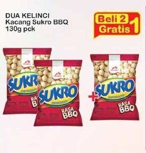 Promo Harga DUA KELINCI Kacang Sukro BBQ per 2 pouch 130 gr - Indomaret