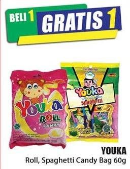 Promo Harga YOUKA Roll Candy 60 gr - Hari Hari