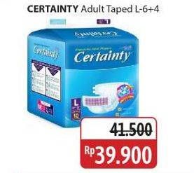 Promo Harga Certainty Adult Diapers L10 10 pcs - Alfamidi