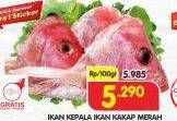 Promo Harga Kepala Ikan Kakap Merah per 100 gr - Superindo