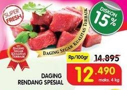 Promo Harga Daging Rendang Sapi Spesial per 100 gr - Superindo