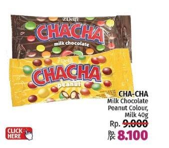 Promo Harga Delfi Cha Cha Chocolate Peanut, Milk Chocolate 40 gr - LotteMart