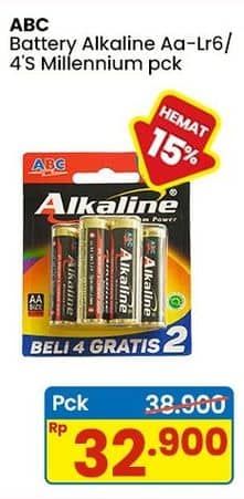 Promo Harga ABC Battery Alkaline LR6/AA 2 pcs - Indomaret