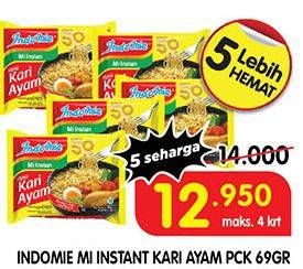 Promo Harga INDOMIE Mi Kuah Kari Ayam 72 gr - Superindo