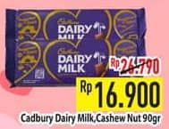 Promo Harga Cadbury Dairy Milk Original, Cashew Nut 90 gr - Hypermart