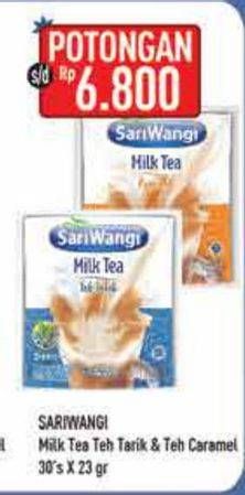 Promo Harga Sariwangi Milk Tea Teh Tarik, Caramel per 30 sachet 23 gr - Hypermart