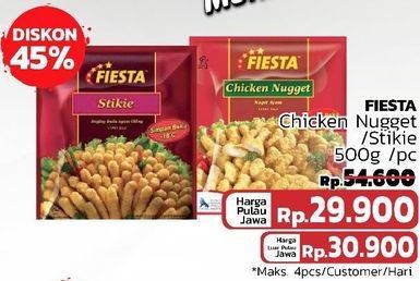 Promo Harga FIESTA Naget Chicken Nugget, Stikie 500 gr - LotteMart