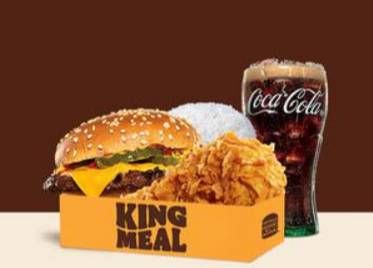 Promo Harga Burger King King Meal Cheeseburger  - Burger King