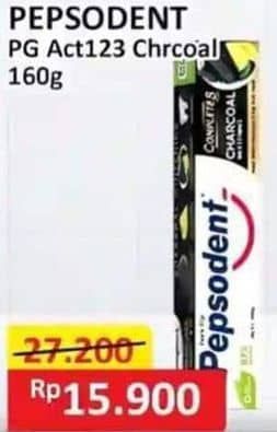 Promo Harga Pepsodent Pasta Gigi Action 123 Charcoal 160 gr - Alfamart