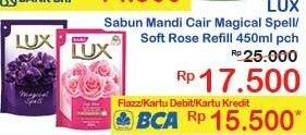 Promo Harga LUX Body Wash Magical Spell, Soft Rose 450 ml - Indomaret