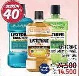 Promo Harga Listerine Mouthwash Siwak, Cool Mint, Greentea  - LotteMart