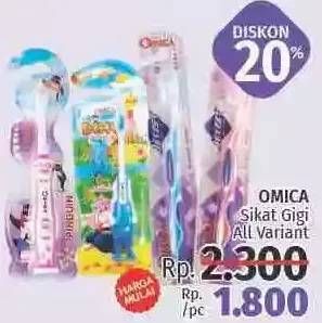Promo Harga OMICA Toothbrush All Variants  - LotteMart