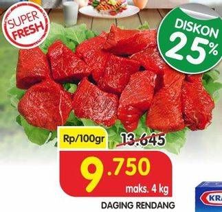 Promo Harga Daging Rendang Sapi per 100 gr - Superindo