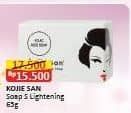 Promo Harga Kojie San Skin Lightening Soap Kojic Acid Soap 65 gr - Alfamart