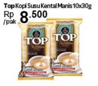 Promo Harga Top Coffee Kopi per 10 sachet 30 gr - Carrefour