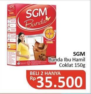 Promo Harga SGM Bunda Susu Ibu Hamil & Menyusui Cokelat per 2 box 150 gr - Alfamidi