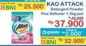 Promo Harga Attack Detergent Powder Plus Softener 1200 gr - Indomaret