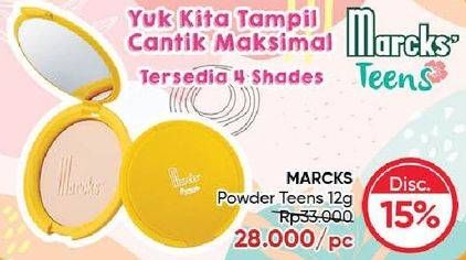 Promo Harga Marcks Teens Compact Powder Putih, Natural Beige, Invisible, Creme 12 gr - Guardian
