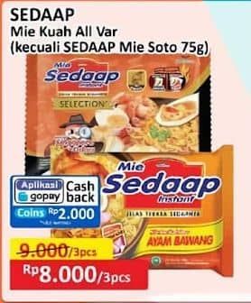 Promo Harga Sedaap Mie Kuah Kecuali Soto 75 gr - Alfamart