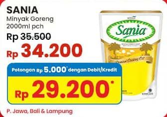 Promo Harga Sania Minyak Goreng 2000 ml - Indomaret