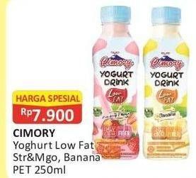 Promo Harga CIMORY Yogurt Drink Low Fat Strawberry Mango, Banana 250 ml - Alfamart