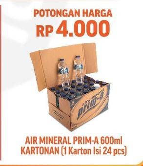 Promo Harga PRIMA Air Mineral 600 ml - Hypermart