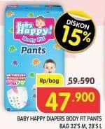 Promo Harga Baby Happy Body Fit Pants M32, L28 28 pcs - Superindo