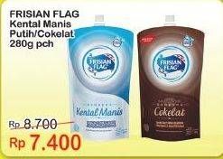 Promo Harga FRISIAN FLAG Susu Kental Manis Cokelat, Putih 280 gr - Indomaret