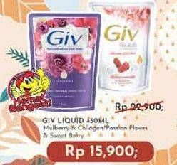 Promo Harga GIV Body Wash Glowing White Mulberry Collagen, Passion Flowers Sweet Berry  - Indomaret