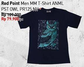 Promo Harga RED POINT Men T-Shirt ANML PST OWL PR125 NV  - Carrefour
