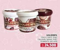 Promo Harga Goldenfil Selai Choco Crunchy, Chocolate Spread, Strawberry 350 gr - Lotte Grosir