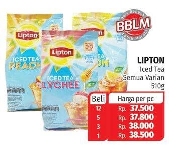 Promo Harga Lipton Iced Tea Lemon, Lychee, Peach 510 gr - Lotte Grosir