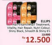 Promo Harga ELLIPS Hair Vitamin Vitality, Hair Repair, Nutri Colour, Shiny Black, Smooth Shiny 6 pcs - Alfamidi