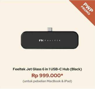 Promo Harga FEELTEK Jet Glass 6 in 1 USB-C Hub  - iBox