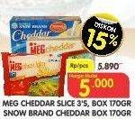 Promo Harga Meg Cheddar Slice/Cheese/Snow Brand CheedarCheddar  - Superindo
