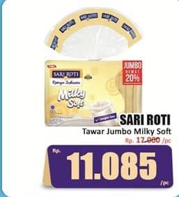 Promo Harga Sari Roti Roti Tawar Milky Soft 500 gr - Hari Hari