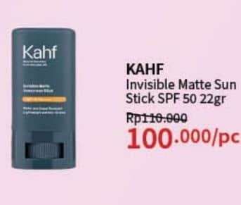 Promo Harga Kahf Invisible Matte Sunscreen Stick 22 gr - Guardian