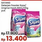 Promo Harga Sayang Detergent Powder Rose, Original Fresh 800 gr - Indomaret