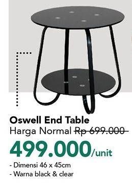 Promo Harga End Table Oswell  - Carrefour