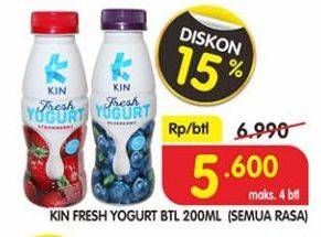 Promo Harga KIN Fresh Yogurt All Variants 200 ml - Superindo