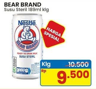 Promo Harga Bear Brand Susu Steril 189 ml - Indomaret