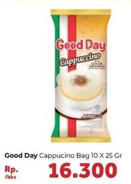 Promo Harga Good Day Cappuccino per 10 sachet 25 gr - Carrefour